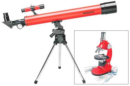 50X50 RED REFRACTOR W/900X MICROSCOPE