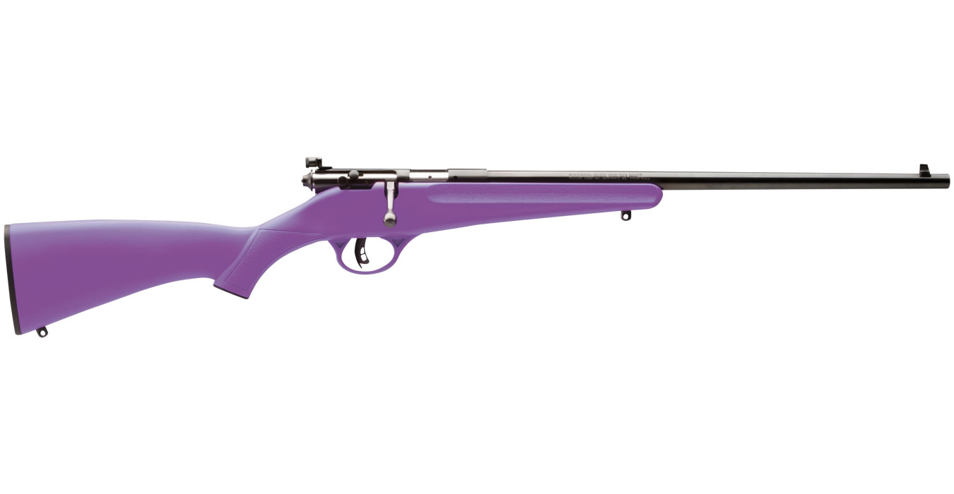 Savage Rascal Youth 22 Cal Bolt-Action Rimfire Rifle with Purple Stock