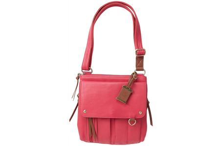 MEDIUM CROSS BODY PURSE WITH HOLSTER, PINK