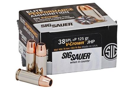 38 SPL +P 125 GR ELITE V-CROWN JHP