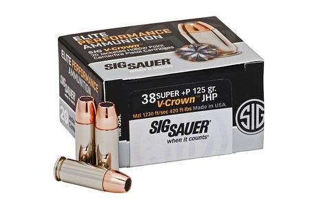 38 SUPER + P 125 GR ELITE V-CROWN JHP