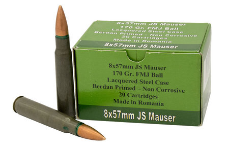 8MM MAUSER (8X57MM) 170 GR FMJ BALL