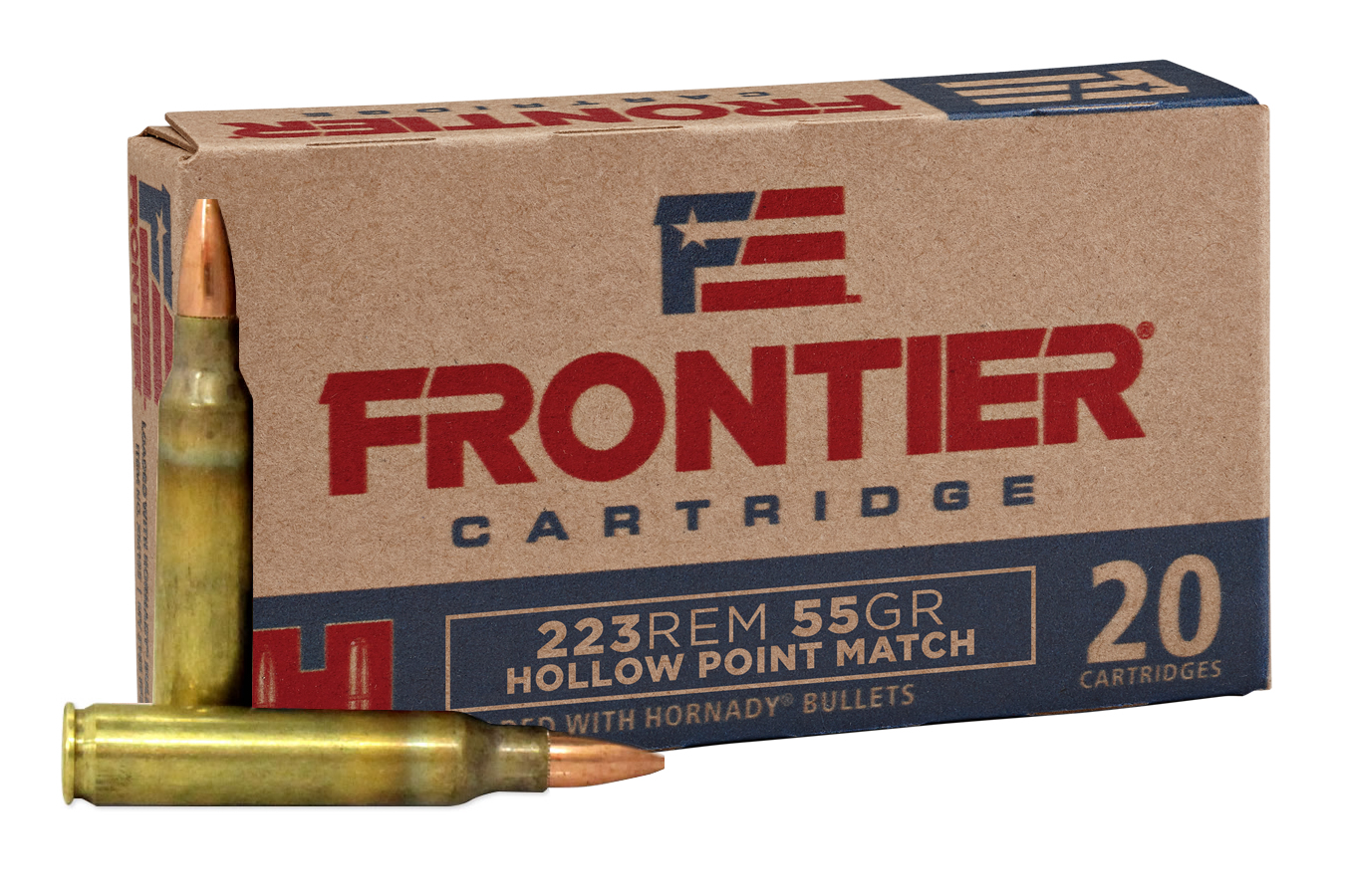 Hornady 223 Rem 55 gr Hollow Point Match Frontier 20/Box