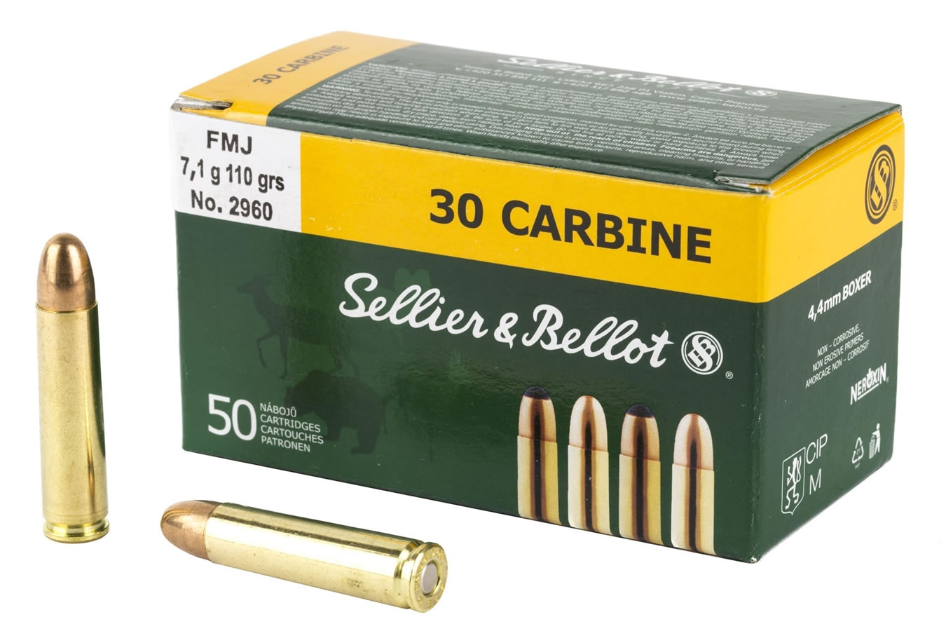 Sellier And Bellot .30 Carbine 110 gr FMJ 50/Box