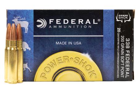 338 FEDERAL 200 GR SOFT POINT POWER-SHOK