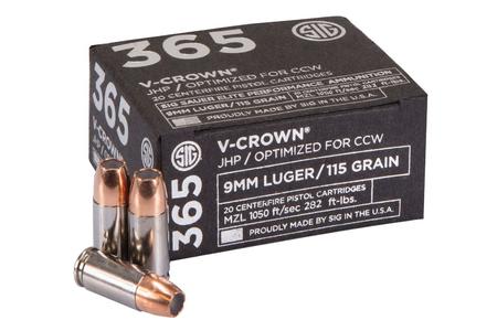 9MM 115 GR ELITE V-CROWN 365 JHP