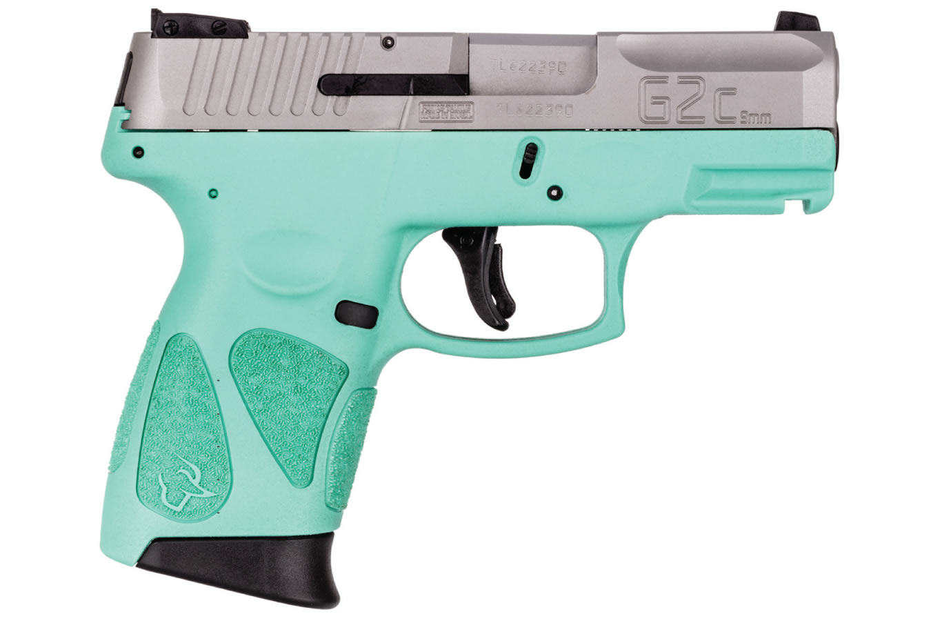 Taurus G2C 9mm Sub-Compact Pistol with Cyan Frame and Stainless Slide