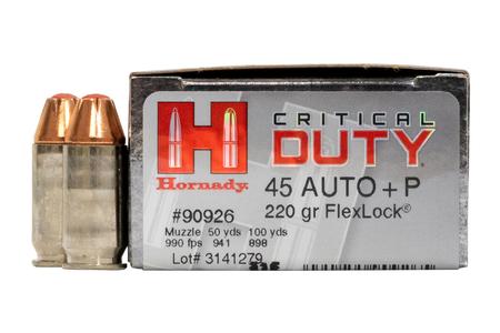 45 AUTO +P 220 GR CRITICAL DUTY