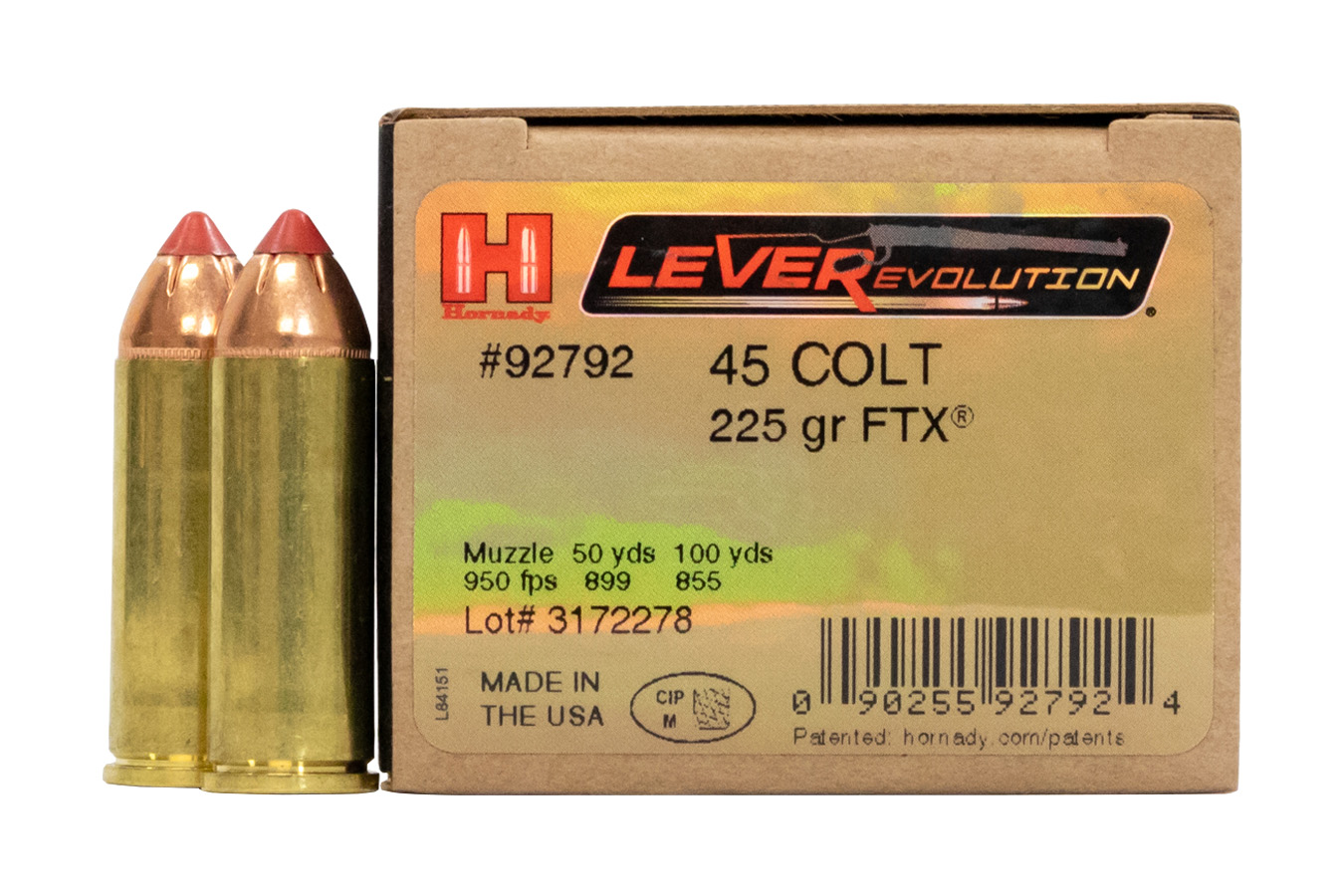 Hornady 45 Colt 225 gr FTX LEVERevolution 20/Box