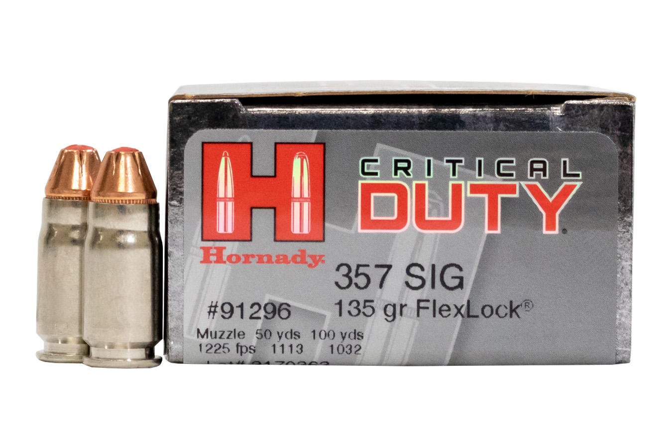 Hornady 357 Sig 135 gr FlexLock Critical Duty 20/Box