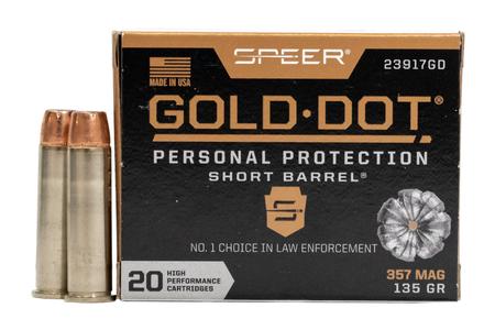 357 MAG 135 GR GDHP SHORT BARREL