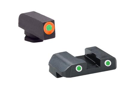 GLOCK 3 GREEN DOT/ORANGE FRONT TRITIUM NS