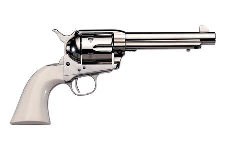 1873 CODY NICKEL-PLATED CATTLEMAN REVOLVER 45 COLT