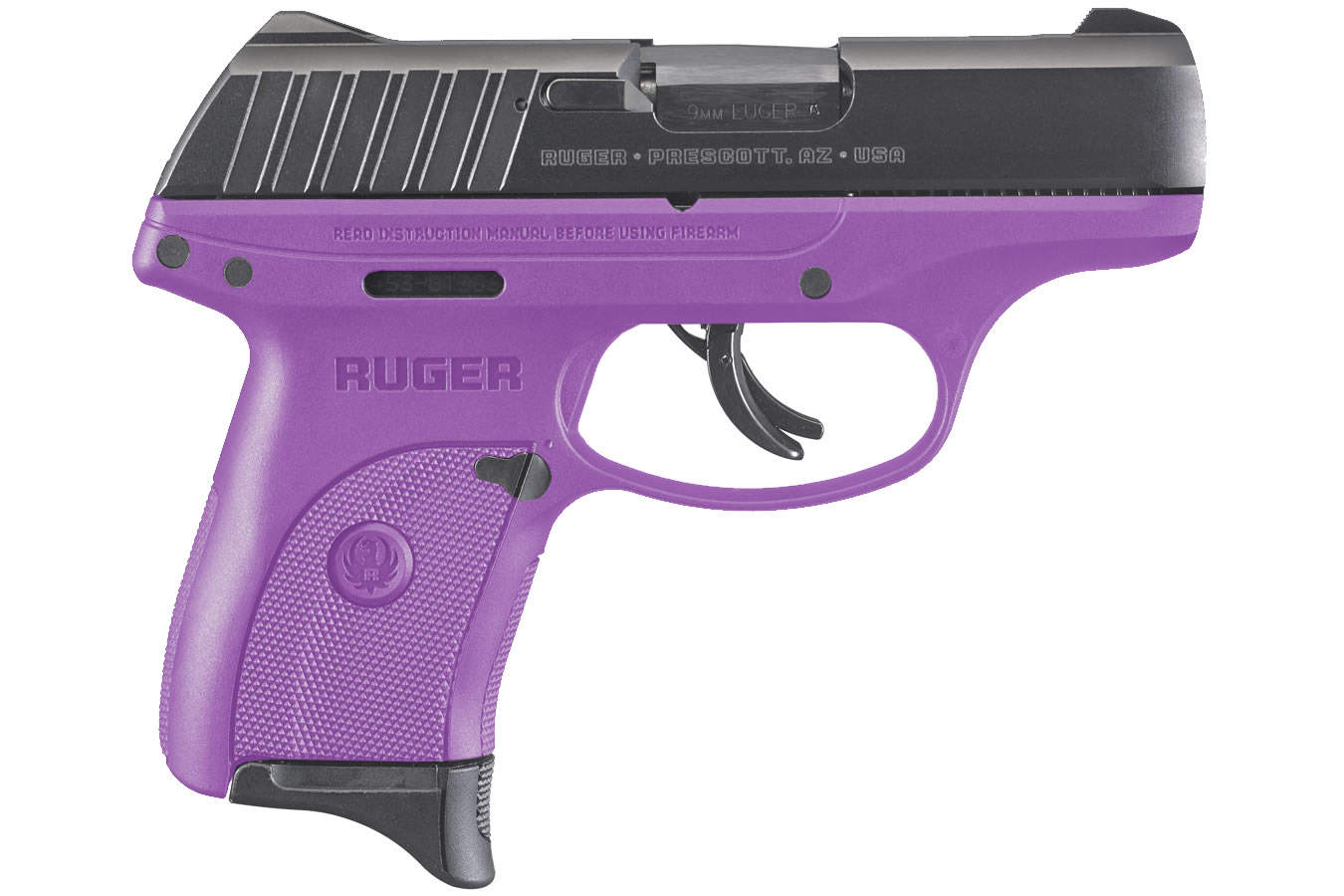 No. 4 Best Selling: RUGER EC9S 9MM PURPLE FRAME BLACK SLIDE 3.12 IN BBL