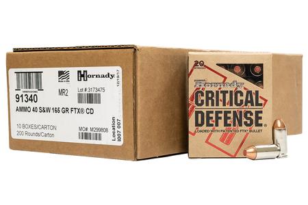 40 SW 165 GR FTX CRITICAL DEFENSE