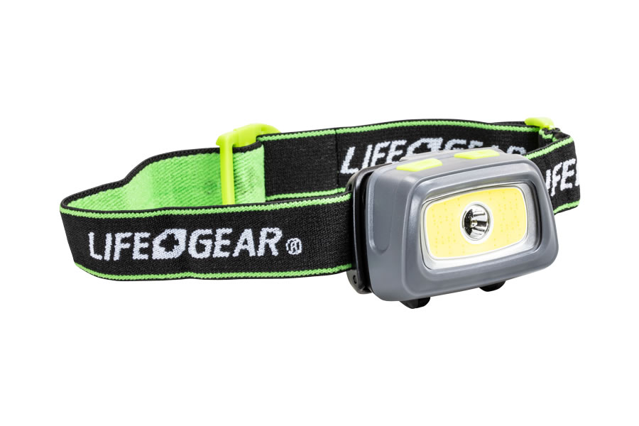 Dorcy Life Gear Multi-Mode COB 330 Lumen 3AAA HeadLamp with Safety Whistle