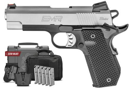 1911-A1 EMP 9MM 4 IN BBL BLACK G10 GRIPS SS SLIDE GEAR UP PACKAGE