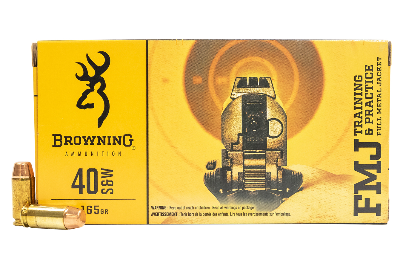 Browning 40 S&W 165 gr FMJ Training and Practice 50/Box