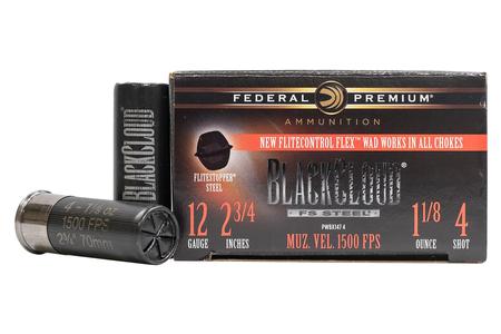 12 GA 2-3/4 IN 1-1/8 OZ 4 1,500 FPS BLACK CLOUD