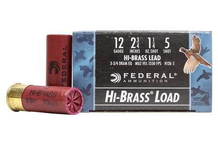 12 GA 2-3/4 IN 3-3/4 DE 1-1/4 OZ 5 GAME-SHOK HI-BRASS