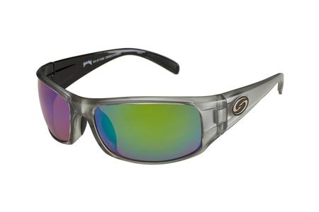 S11 OKEECHOBEE WITH CLEAR FRAME AND GREEN MIRROR LENSES