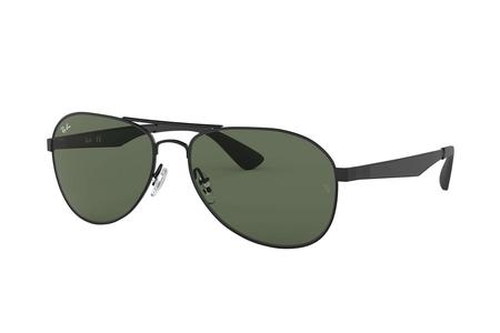 RB3549 WITH MATTE BLACK FRAME AND GREEN LENSES