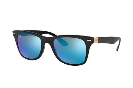 WAYFARER LITEFORCE WITH MATTE BLACK FRAME AND BLUE MIRROR FLASH LENSES