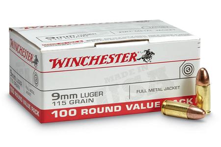 9MM 115 GR FMJ 100 RDS