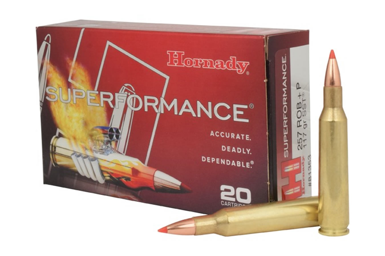 Hornady 257 Roberts +P 117gr SST Superformance 20/Box