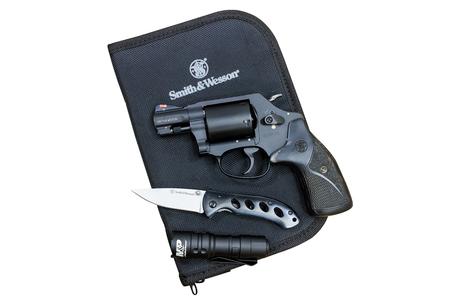 M360 357 MAG/38 SW SPL REVOLVER EDC KIT WITH SILVER/BLACK GRIPS