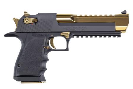 DESERT EAGLE 50 ACTION EXPRESS SEMI-AUTOMATIC PISTOL WITH TITANIUM GOLD SLIDE