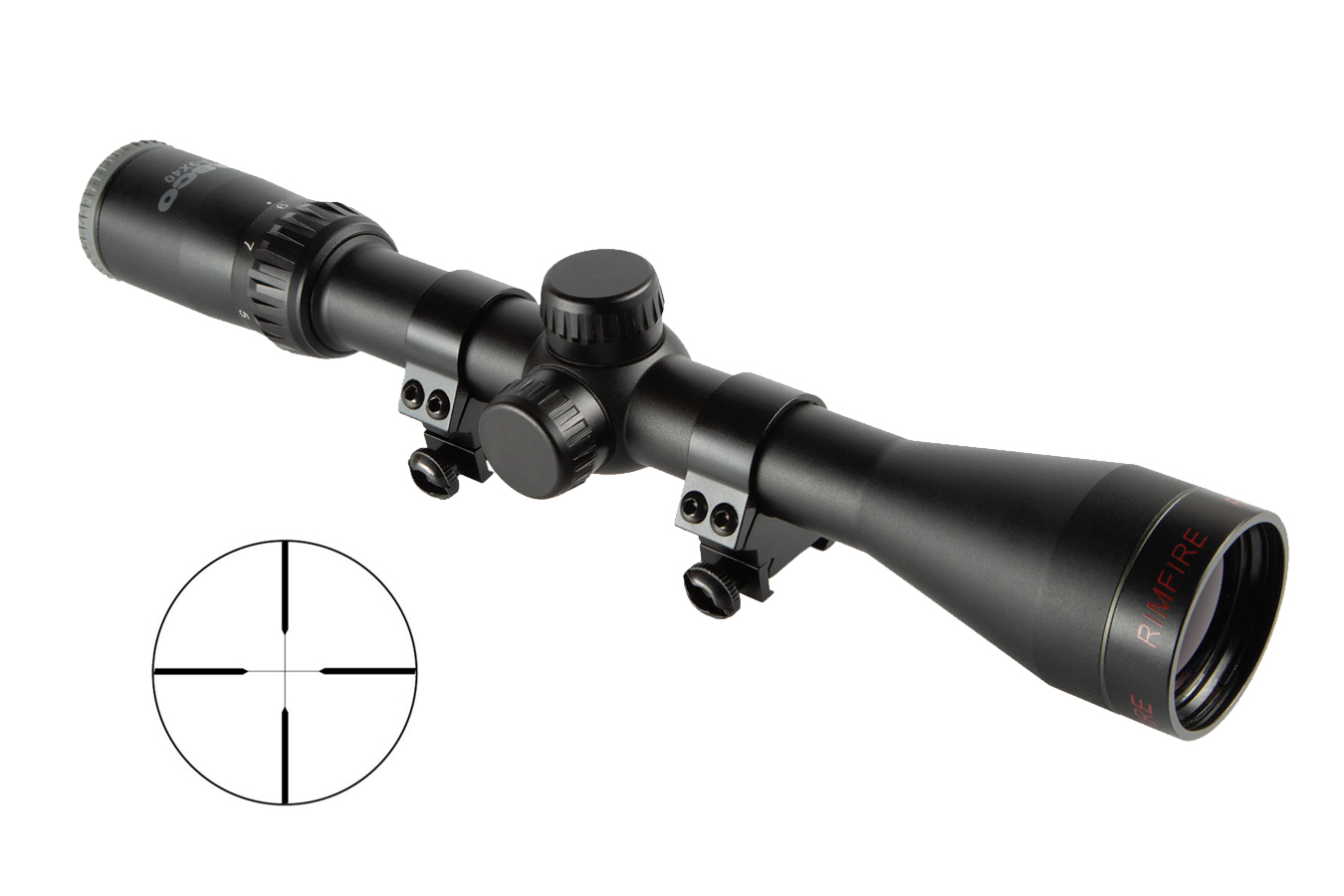 Tasco Rimfire 3-9x40mm Rifle Scope, Truplex Reticle