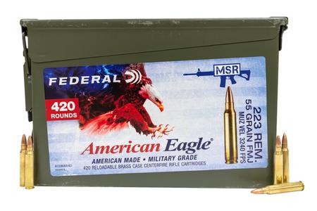 223 REM 55 GR FMJBT 420 RD AMMO CAN