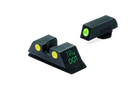 TRU-DOT GLOCKGREEN/YELLOW NIGHT SIGHTS FOR 9MM/357 SIG/40 S&W/45 GAP