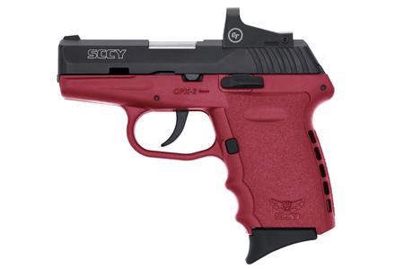 CPX2 9MM CRIMSON RED FRAME BLACK SLIDE RED DOT 