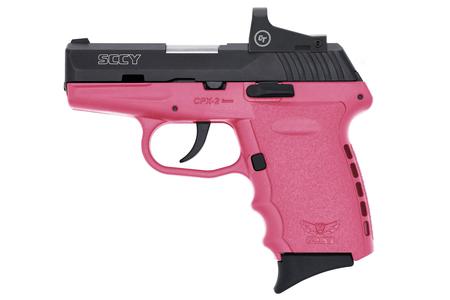 CPX2 9MM PINK FRAME BLACK SLIDE RED DOT