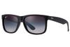 RAY BAN JUSTIN BLACK RUBBER W/POLAR GREY GRADIENT NYLON