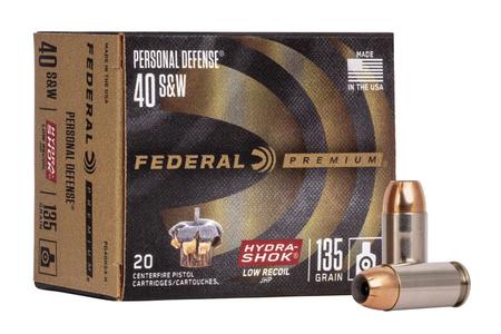 40 SW 135 GR HYDRA-SHOK JHP PERSONAL DEFENSE