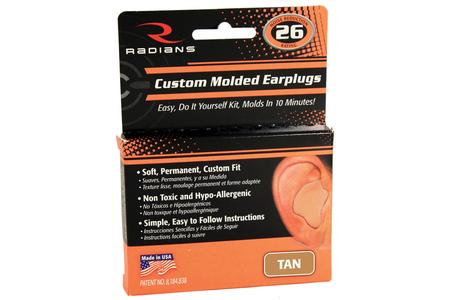 CUSTOM MOLDED EARPLUGS TAN 1 PAIR