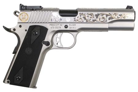 SR 1911 5IN SILVER FRAME BLUE SLIDE 10MM