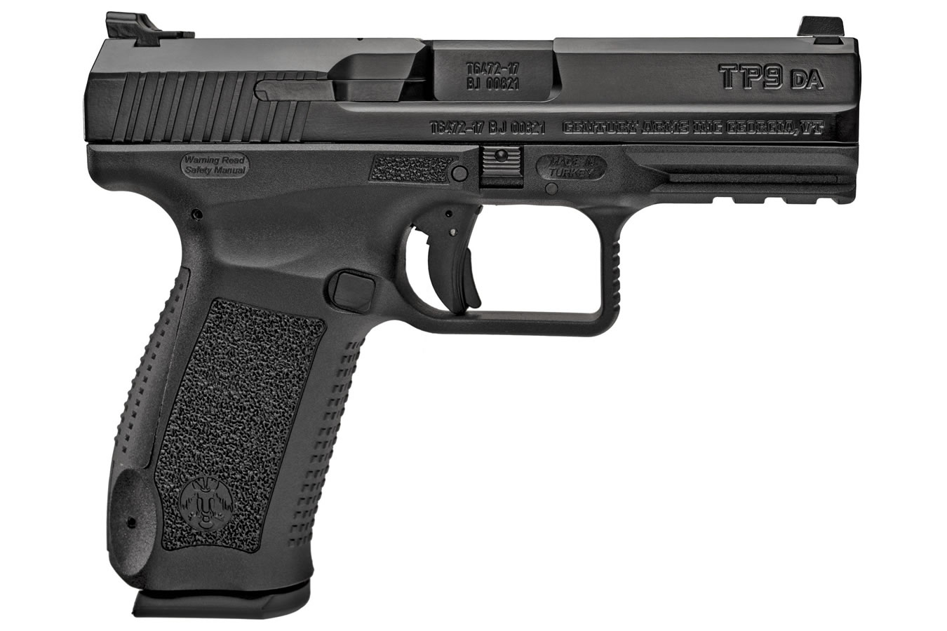 Canik TP9DA 9mm Black Pistol with Warren Sights