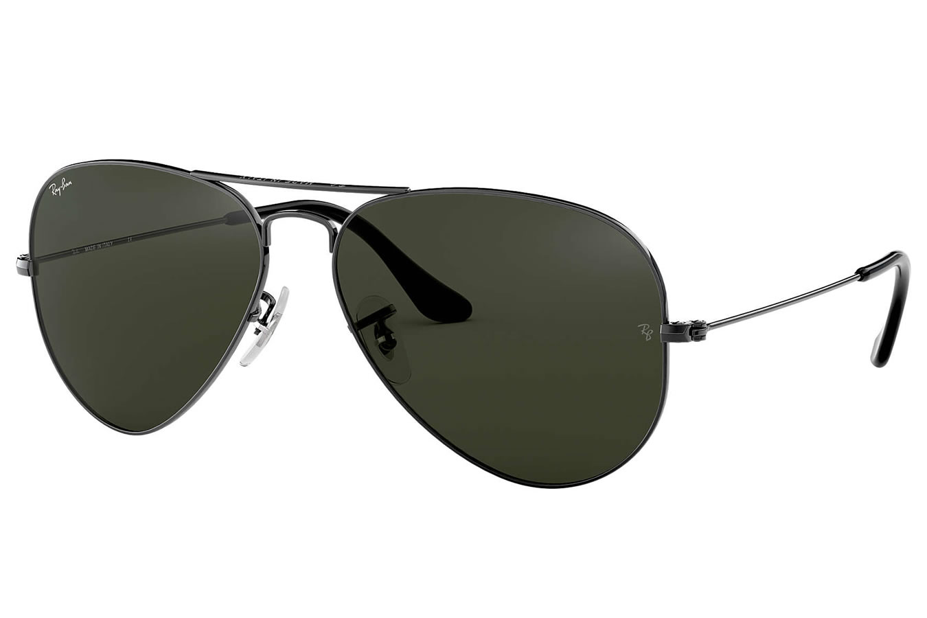 Ray-Ban Aviator Classic with Gunmetal Frame and Green Classic Lenses