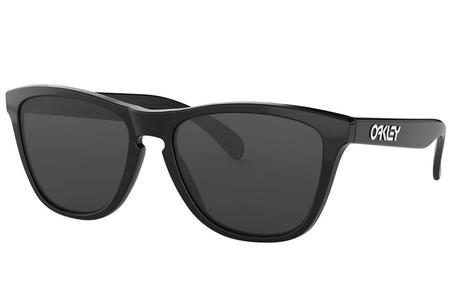 FROGSKINS WITH POLISHED BLACK FRAME AND GREY LENSES