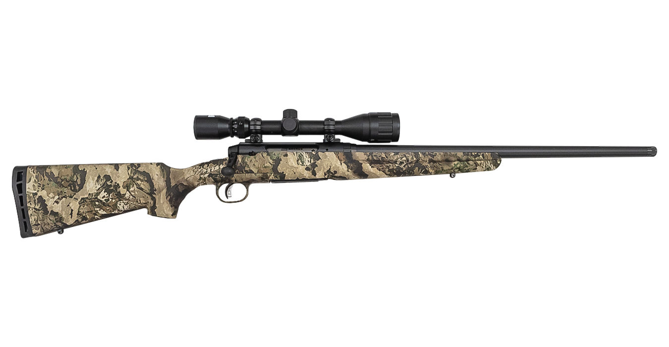 Savage Axis II Veil Whitetail Camo Exclusive 243 Win with 4-12x40mm Scope and Heavy Thr