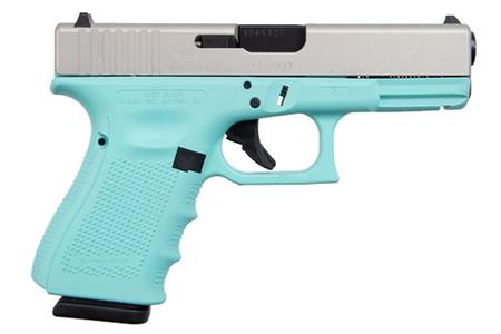 GEN4 G19 9MM 4.02` BBL TURQUOISE FRAME SILVER SLIDE