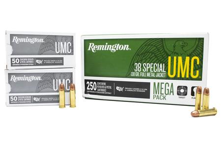 38 SPL 130 GR FMJ UMC MEGAPACK POLICE TRADE AMMUNITION 250/BOX