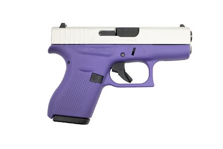 42 380 AUTO PISTOL WITH CERAKOTE PURPLE FRAME AND SHIMMERING ALUMINUM SLIDE