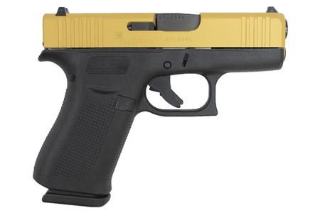 43X 9MM SINGLE STACK PISTOL WITH CERAKOTE GOLD SLIDE