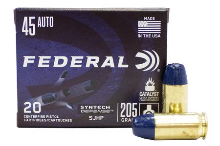 45 AUTO 205 GR SEGMENTED JHP SYNTECH DEFENSE 20/BOX