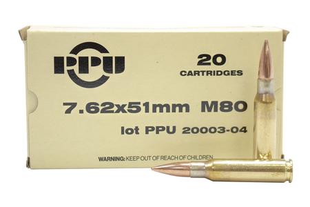 7.62X51MM NATO 145 GR FMJBT MIL SPEC 20/BOX